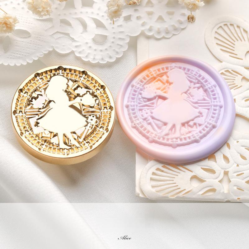 0813 Alice Brass Wax Seal Width 3 cm