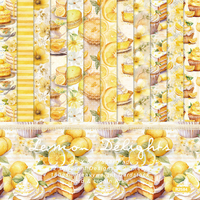 0929 Lemon delights background paper R2584 -24Pcs each pack