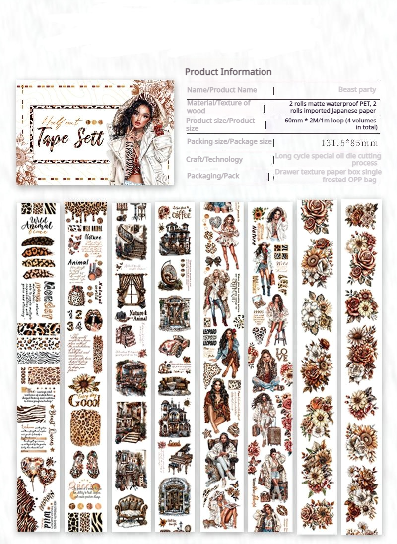 T-120- Beast Party Tape Set *pre-cut