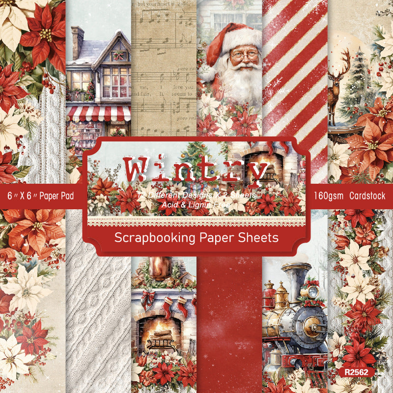 1018 Wintry paper R2562 -24Pcs each pack
