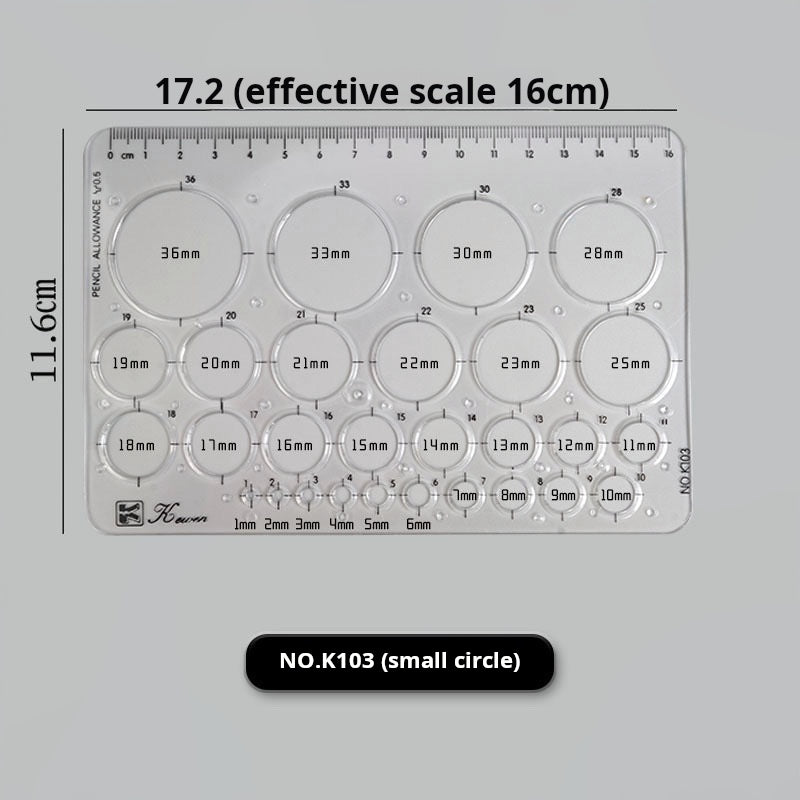 0621 Circle ruler 17.2CM*11.6CM