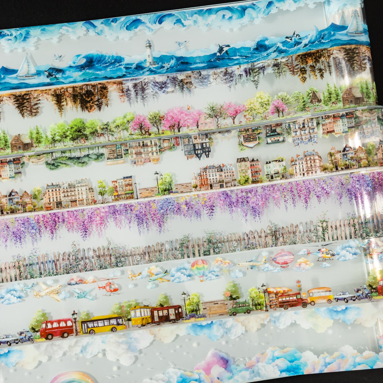 0313 Parallel Landscapes Series PET tape -6.5cm*2m