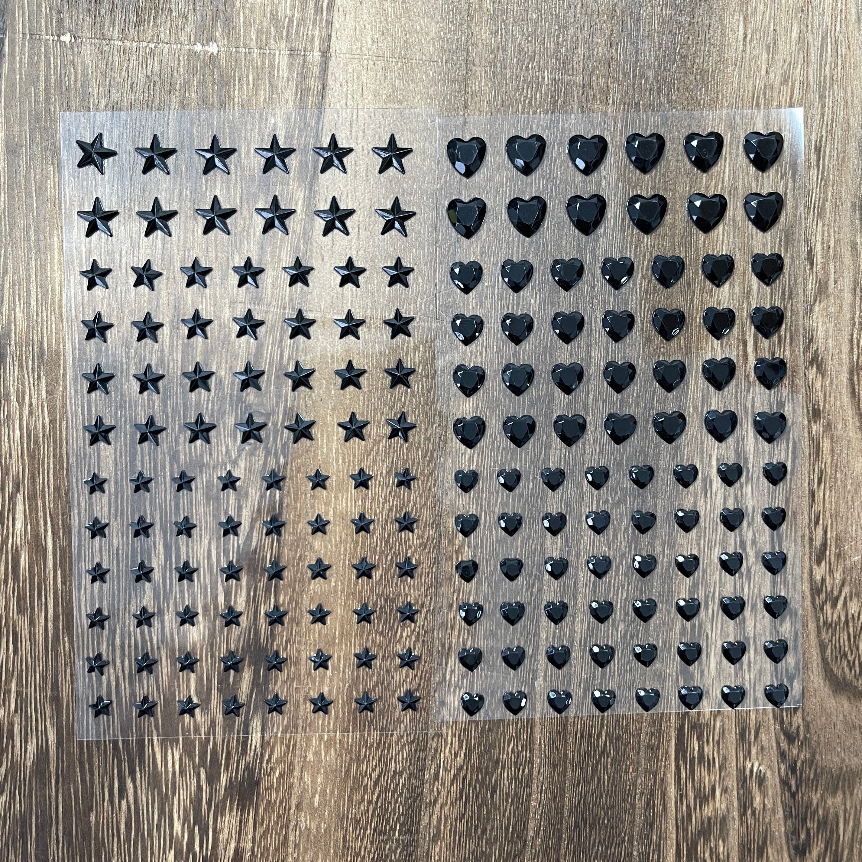 0920 Black hearts and stars Sticker 1pcs 1pack