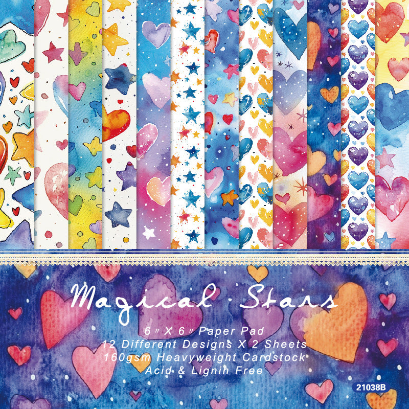 1011 Magical stars paper 21038B -24Pcs each pack