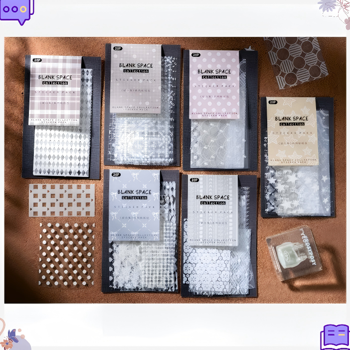 260316 Blank Space PET Sticker -20Pcs each pack