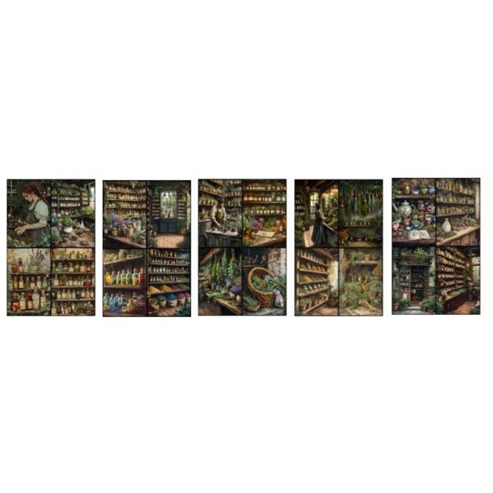 0403 A4 size Magic herbs Style Paper 5 pcs