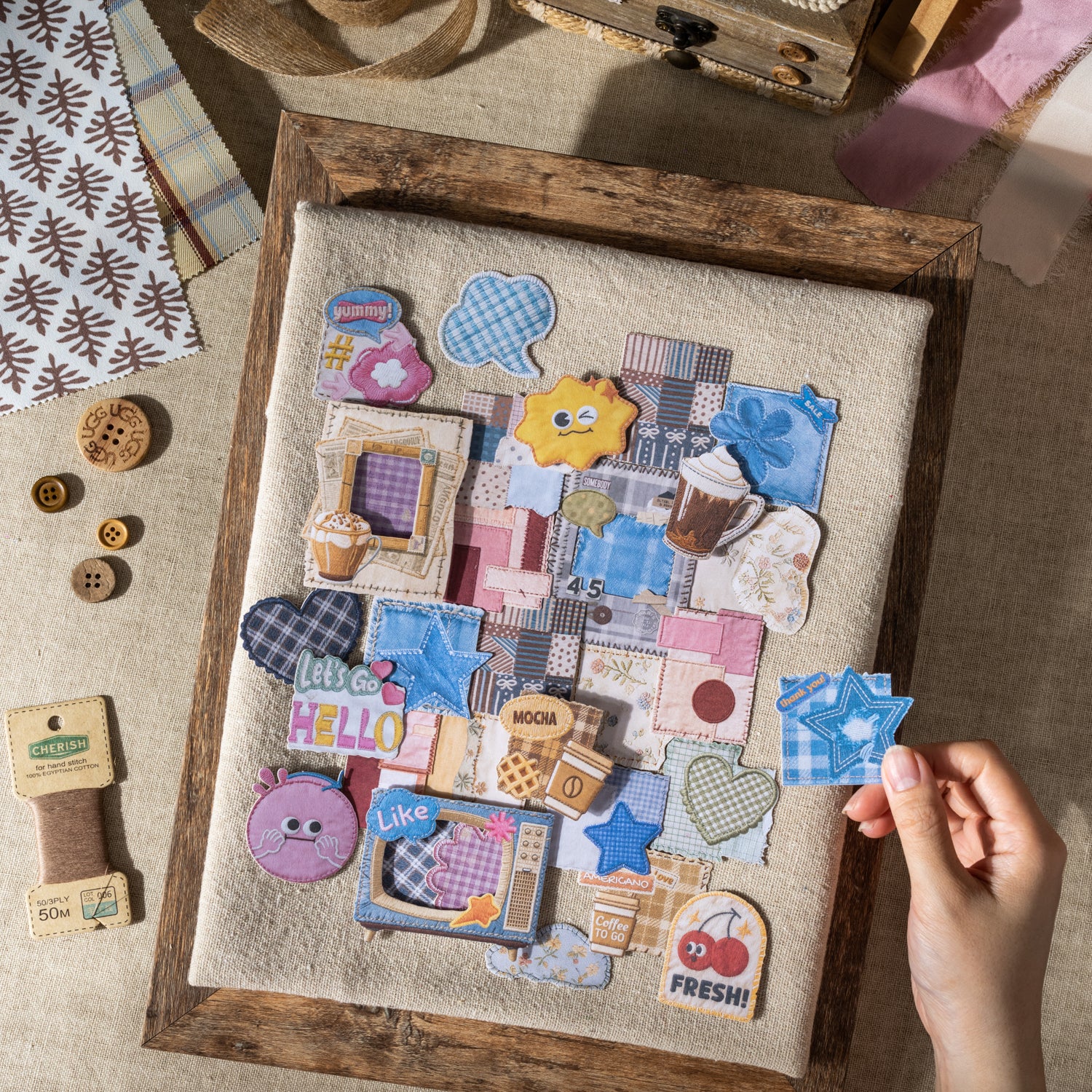 1101 Sewing diary cardstock sticker -30Pcs each pack