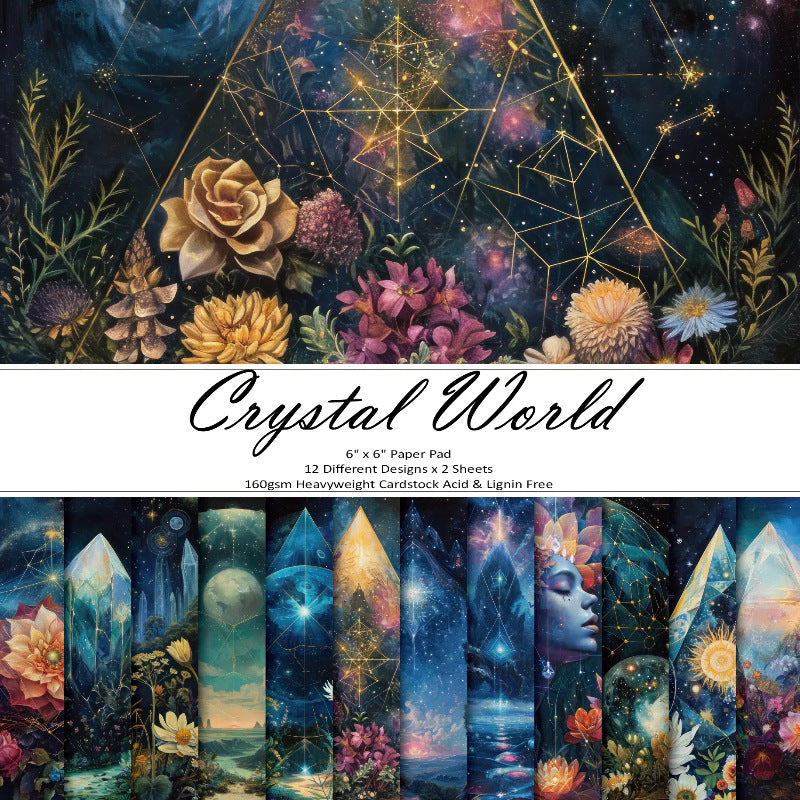 0412 Crystal world background paper -24Pcs each pack