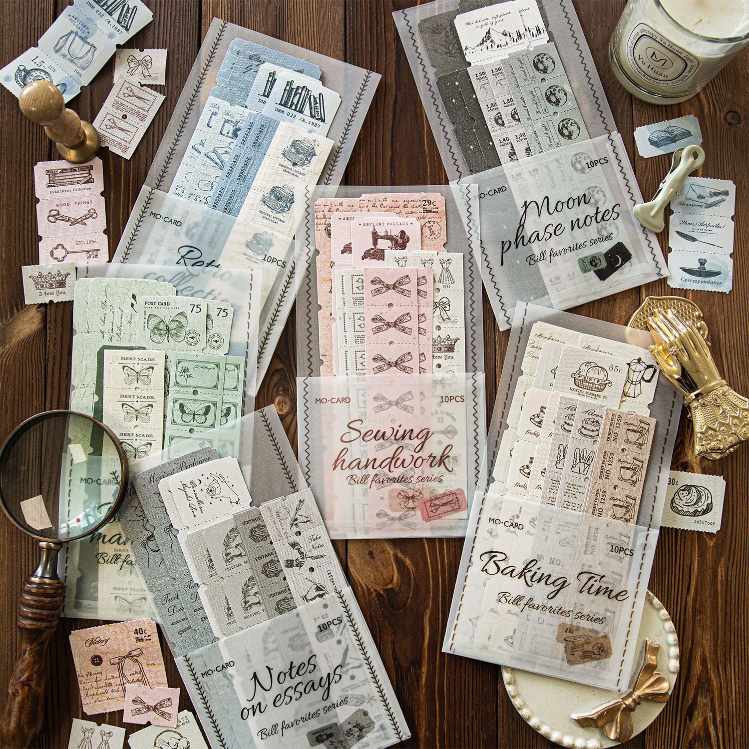 0503 Tag collection Series Solid Sticker -10Pcs each pack