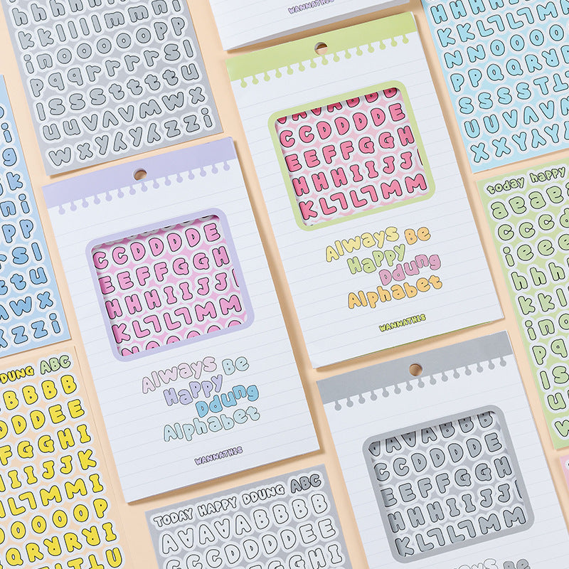 260120 English letters sticker -8Pcs each pack
