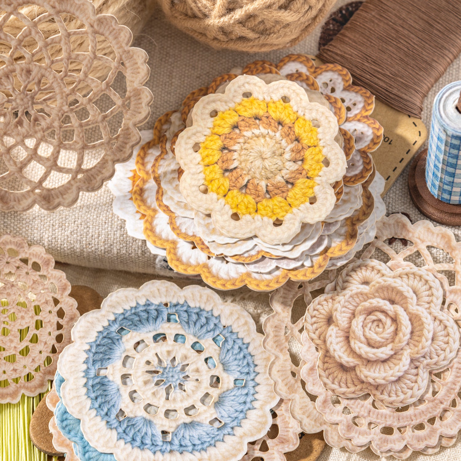 260413 Dream Woven in Flower die cut paper -20Pcs each pack