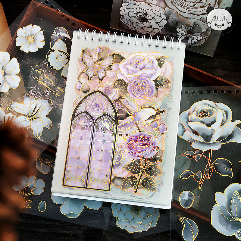 0329 Flower PET Sticker Book -40Pcs each pack