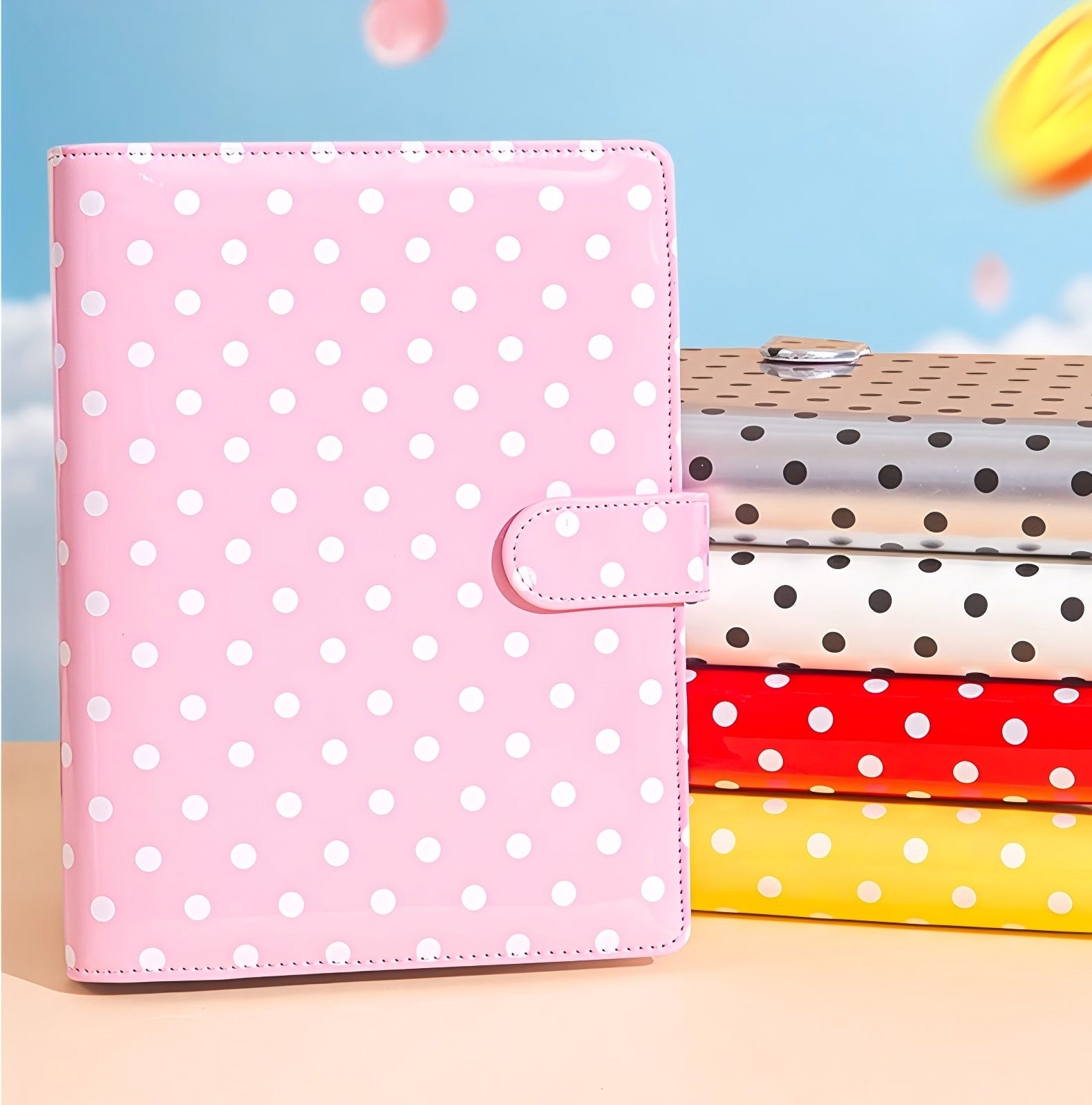 1115 A5 Polka dot ATC card organizer + 30 card inserts