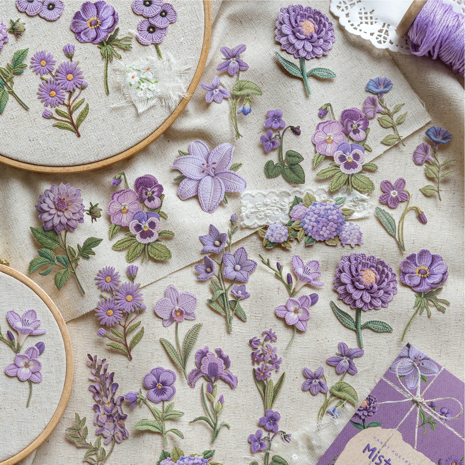 260411 Plant cardstock sticker -40Pcs each pack