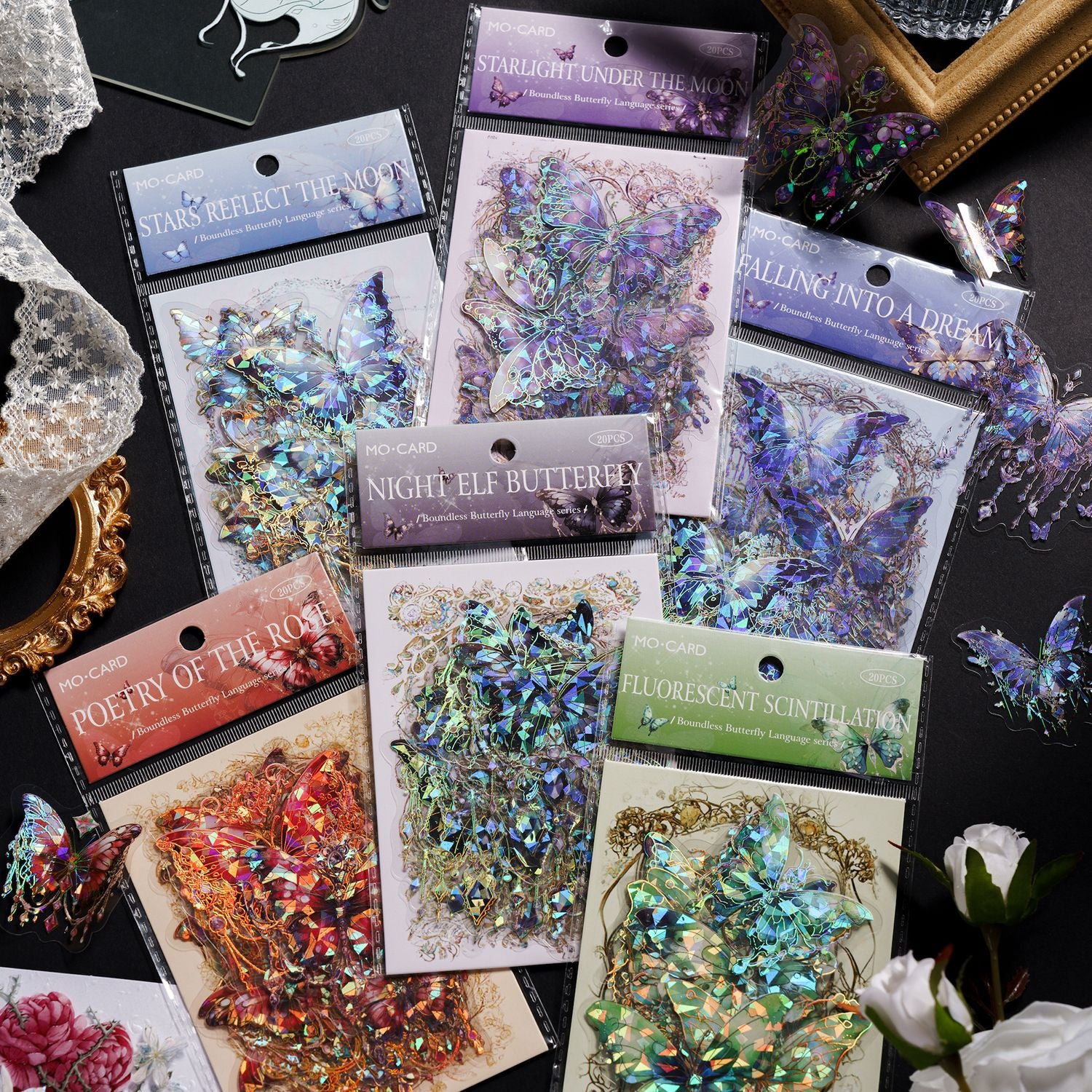 0419 Boundless butterfly language Series Sticker -20Pcs each pack