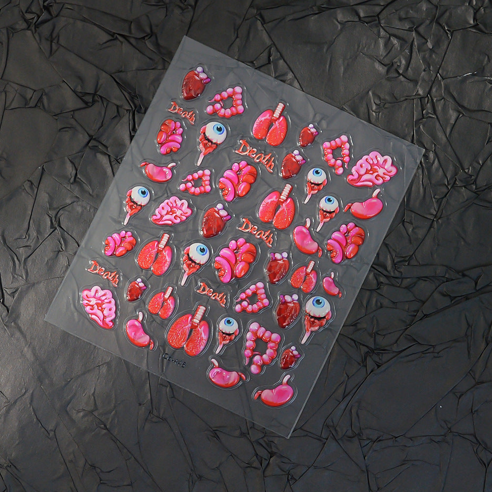 0728 M170- Medical Embossed Mini sticker 1 Pcs
