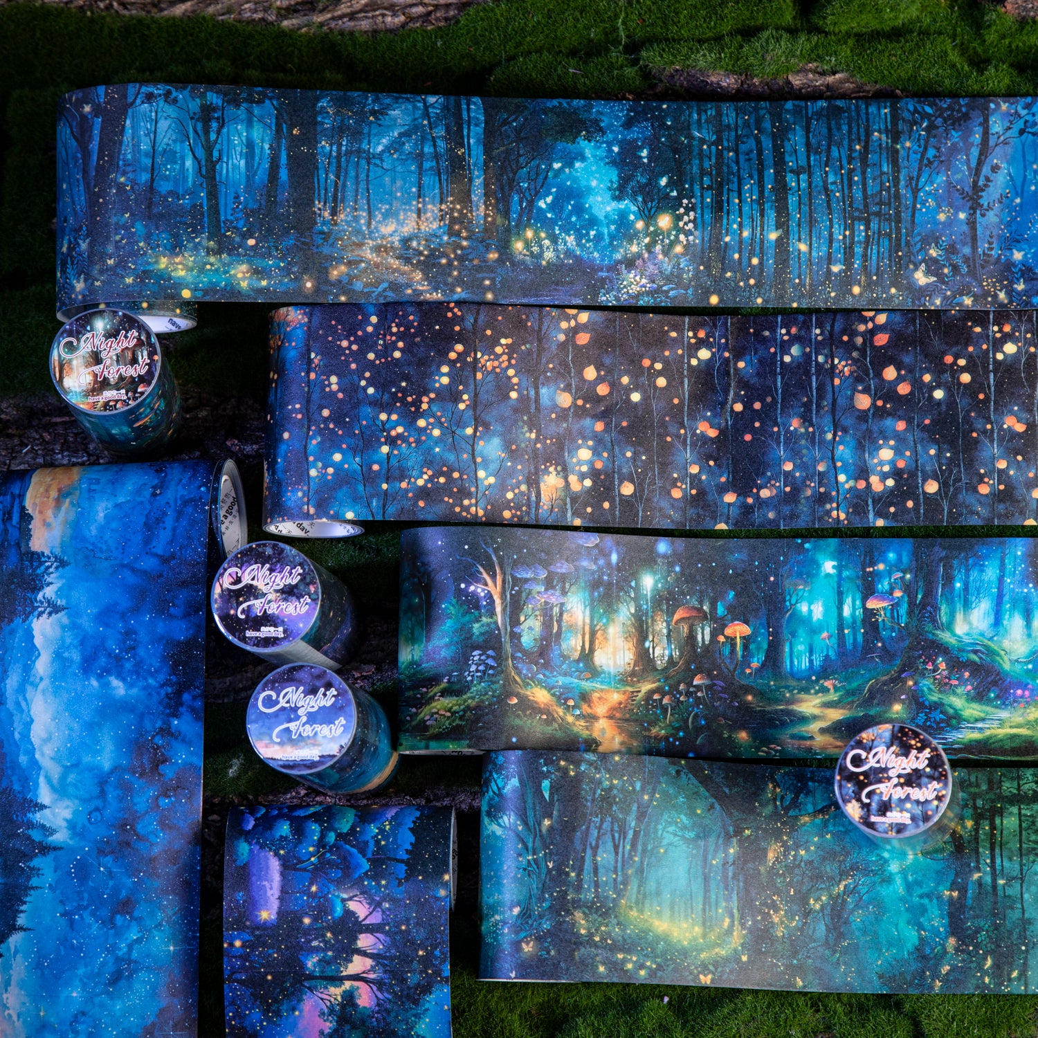 0630 Night forest Washi tape -8cm*2M