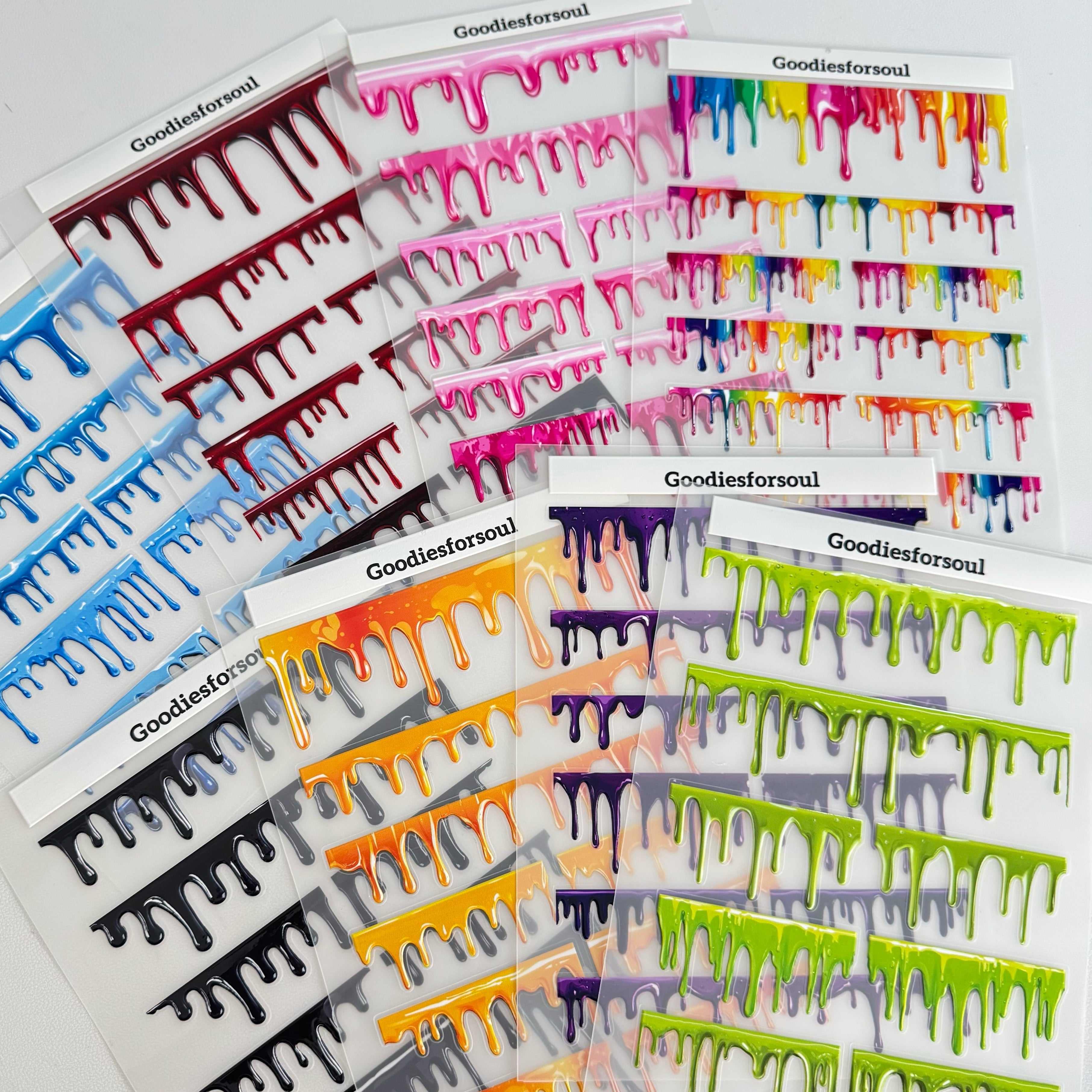 0701 3D dripping sticker 15.5*21 Cm -1Pcs each pack