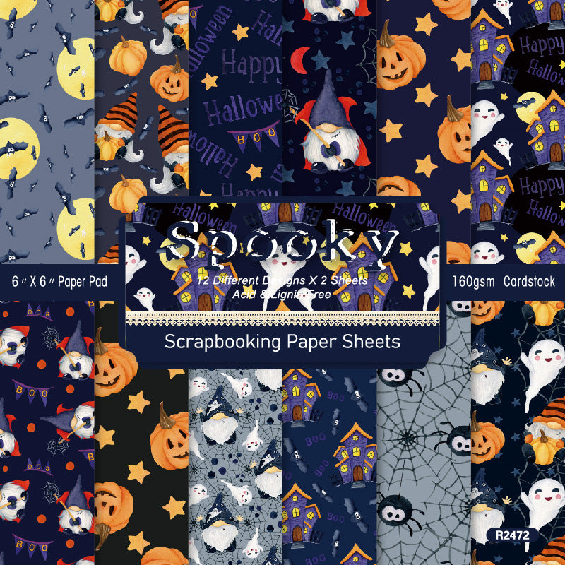 0915 Spooky background paper R2472 -24Pcs each pack