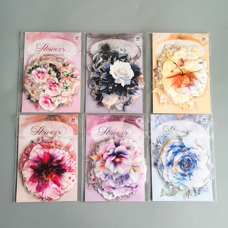 0310 Flower Season Series Stickers -30Pcs each pack