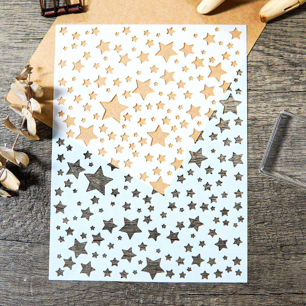 0727 Star pattern stencil 15CM*20CM