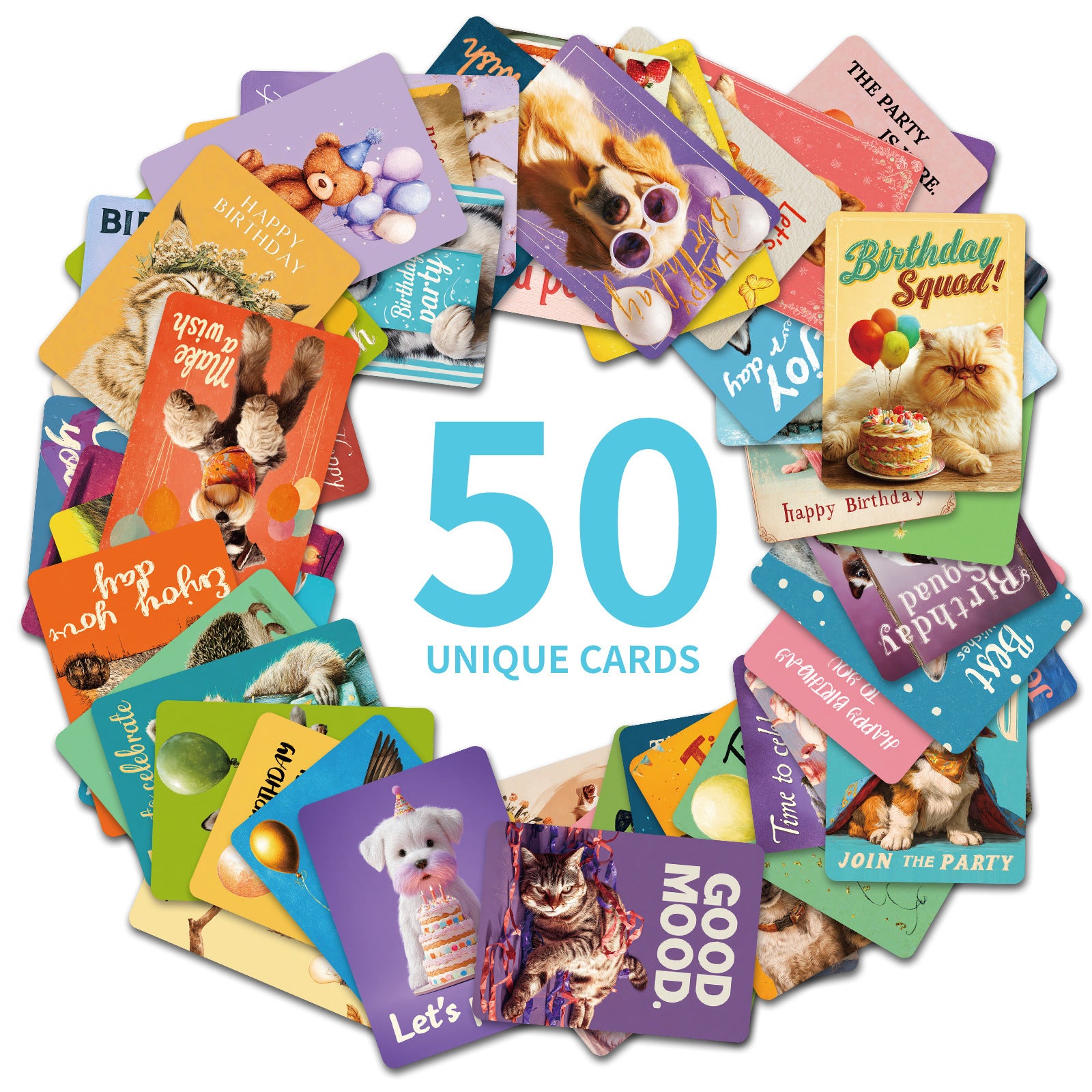 0717 Animal Birthday Wishes ATC card 50pcs