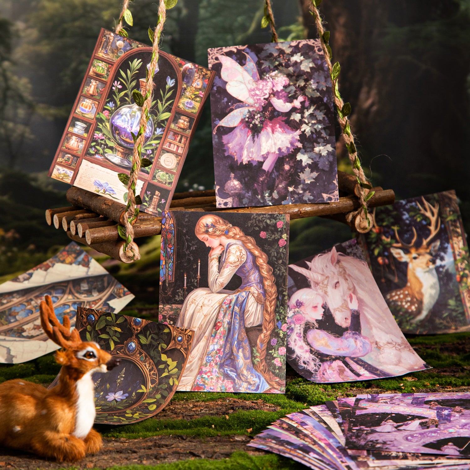 1014 Dark fairy tale paper -50Pcs each pack