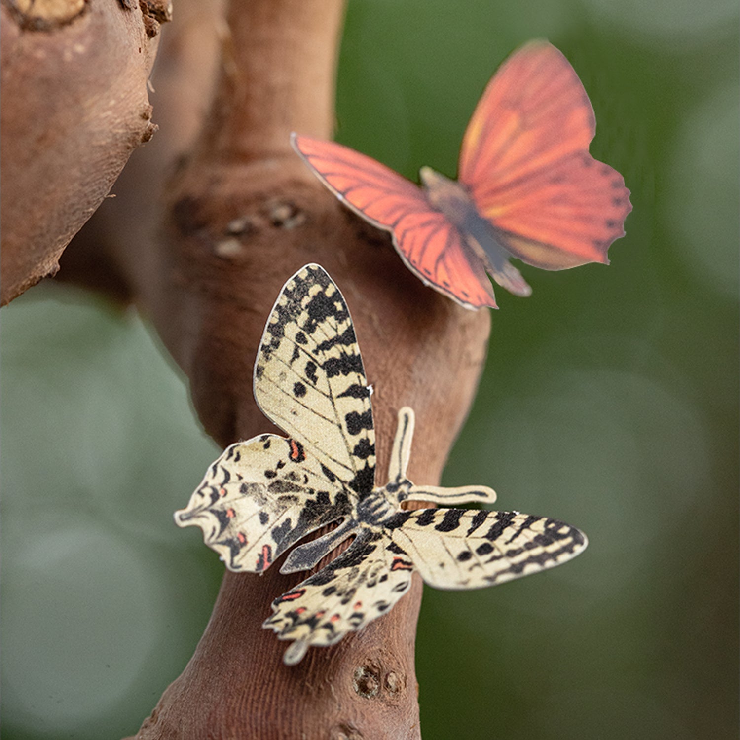 1224 Vintage butterfly Solid sticker -50Pcs each pack