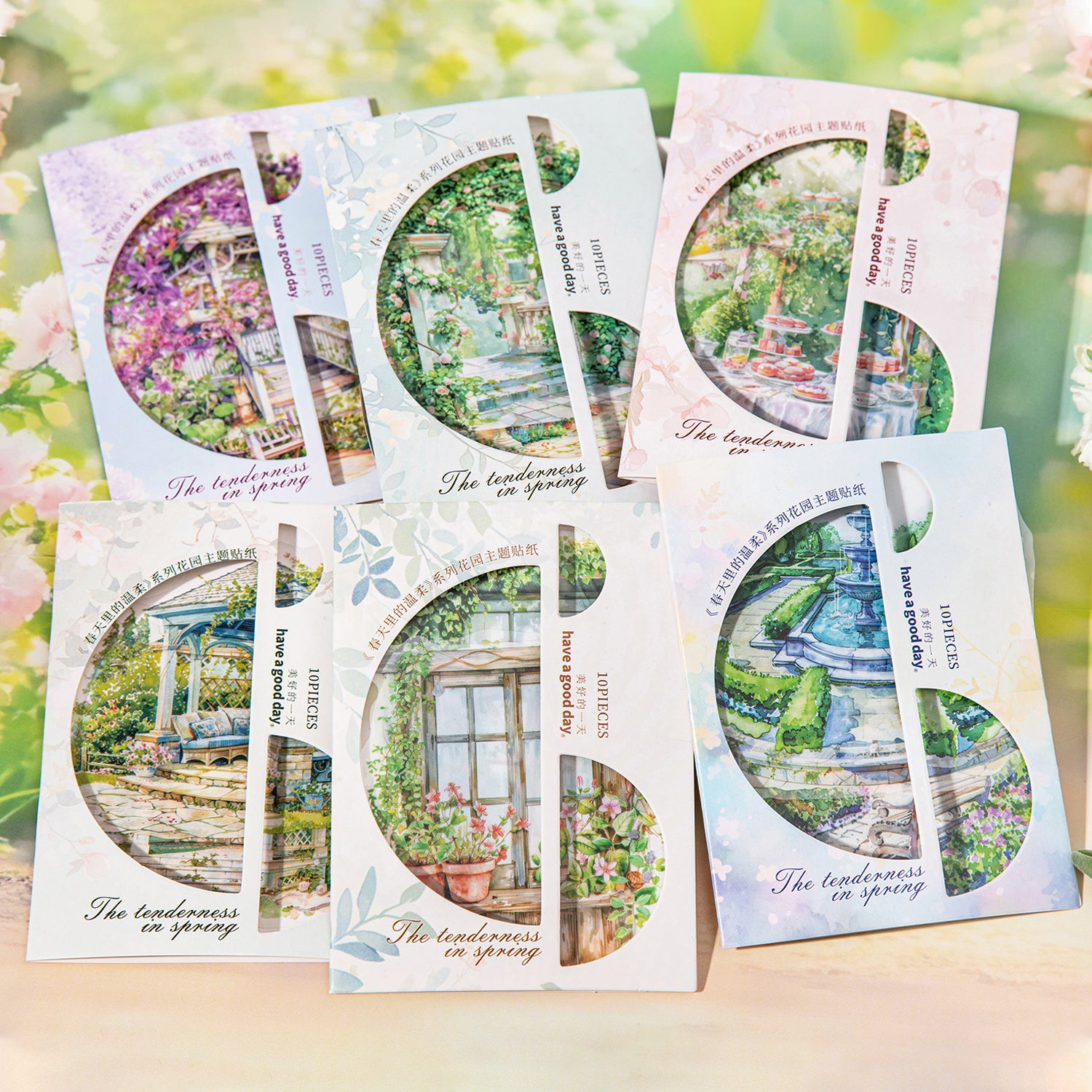 0226 The tenderness in spring Series Stickers -10Pcs each pack