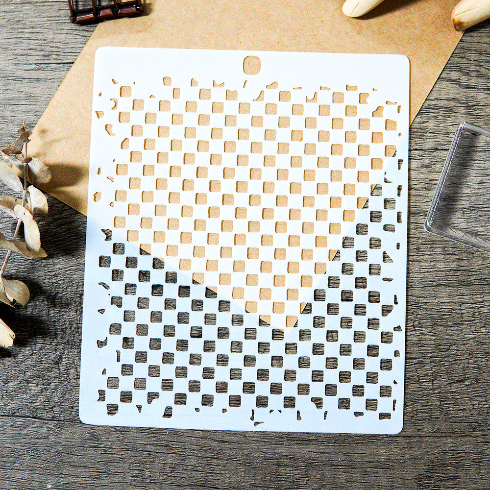 0728 Lattice pattern stencil 17.5CM*14.5CM