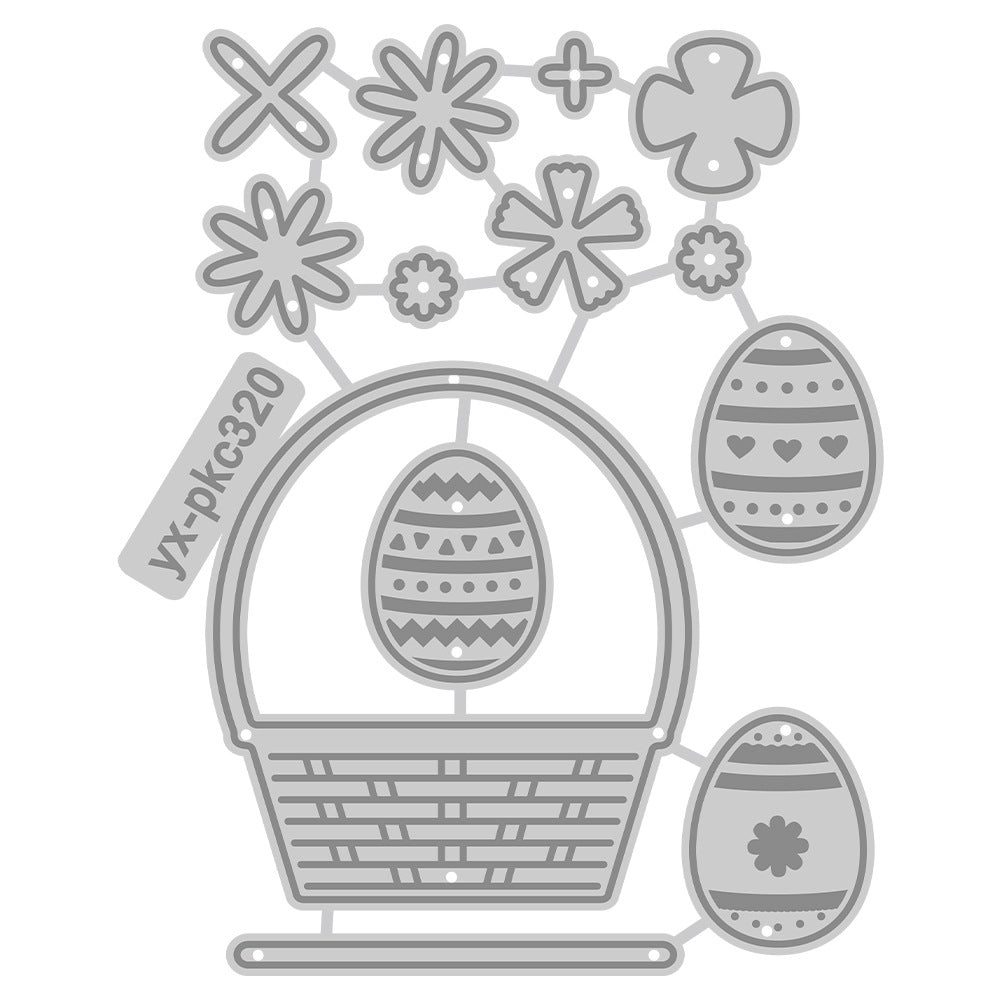 260204 Easter eggs and baskets cutting dies cut