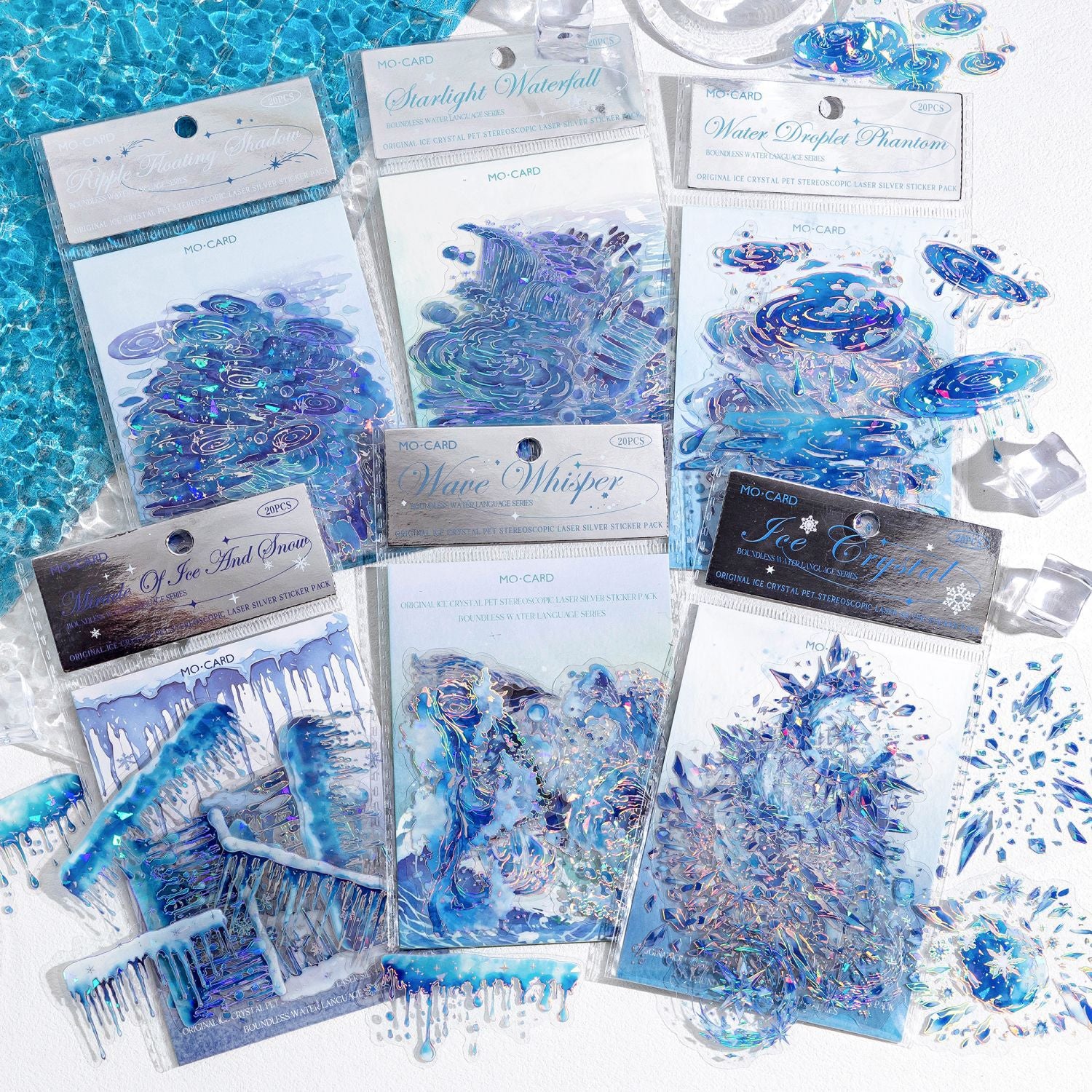 0305 Boundless water language Series Stickers -20Pcs each pack