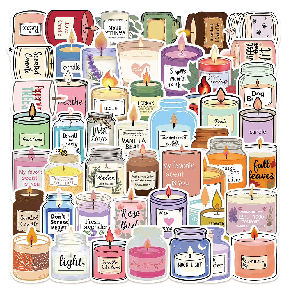 0615 50 Aromatherapy Stickers solid with white border