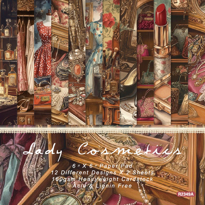 0101 Lady cosmetics background paper R2349A -24Pcs each pack