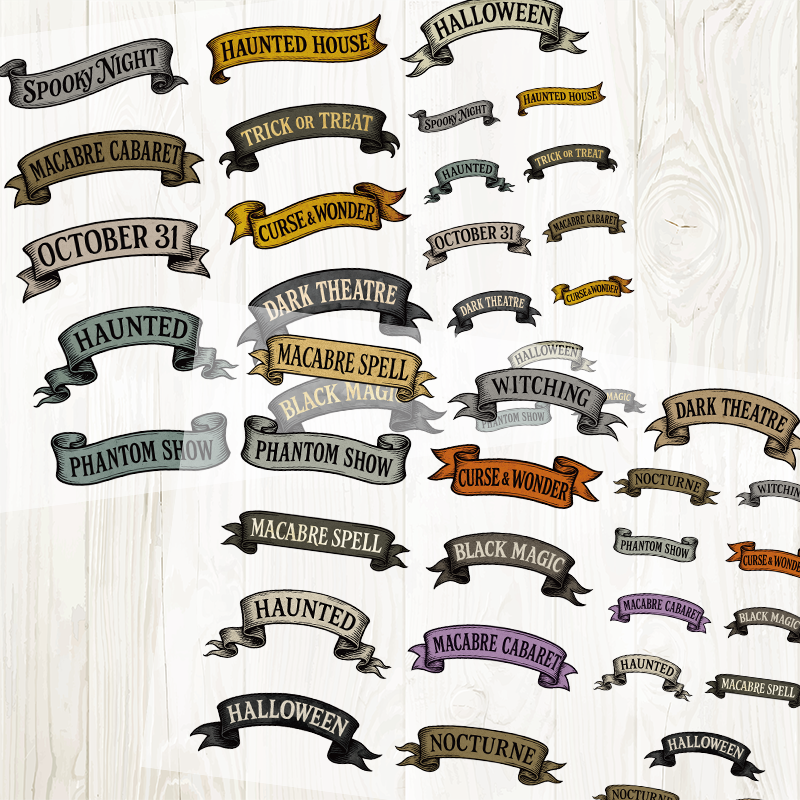 A4 Halloween banners matte PET pre-cut large sticker 1 pack 2 sheets ...
