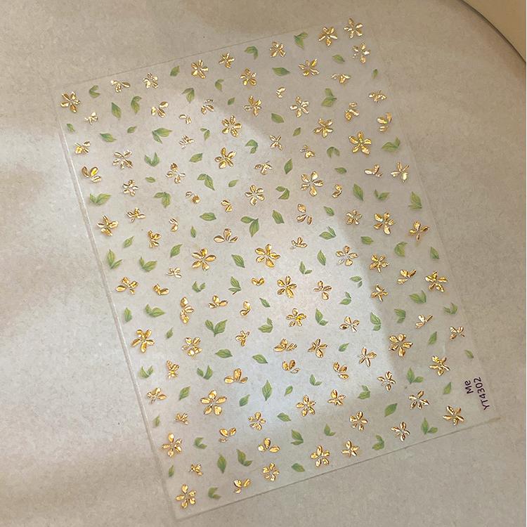0714 M150- Petal Embossed Mini sticker -1Pcs each pack