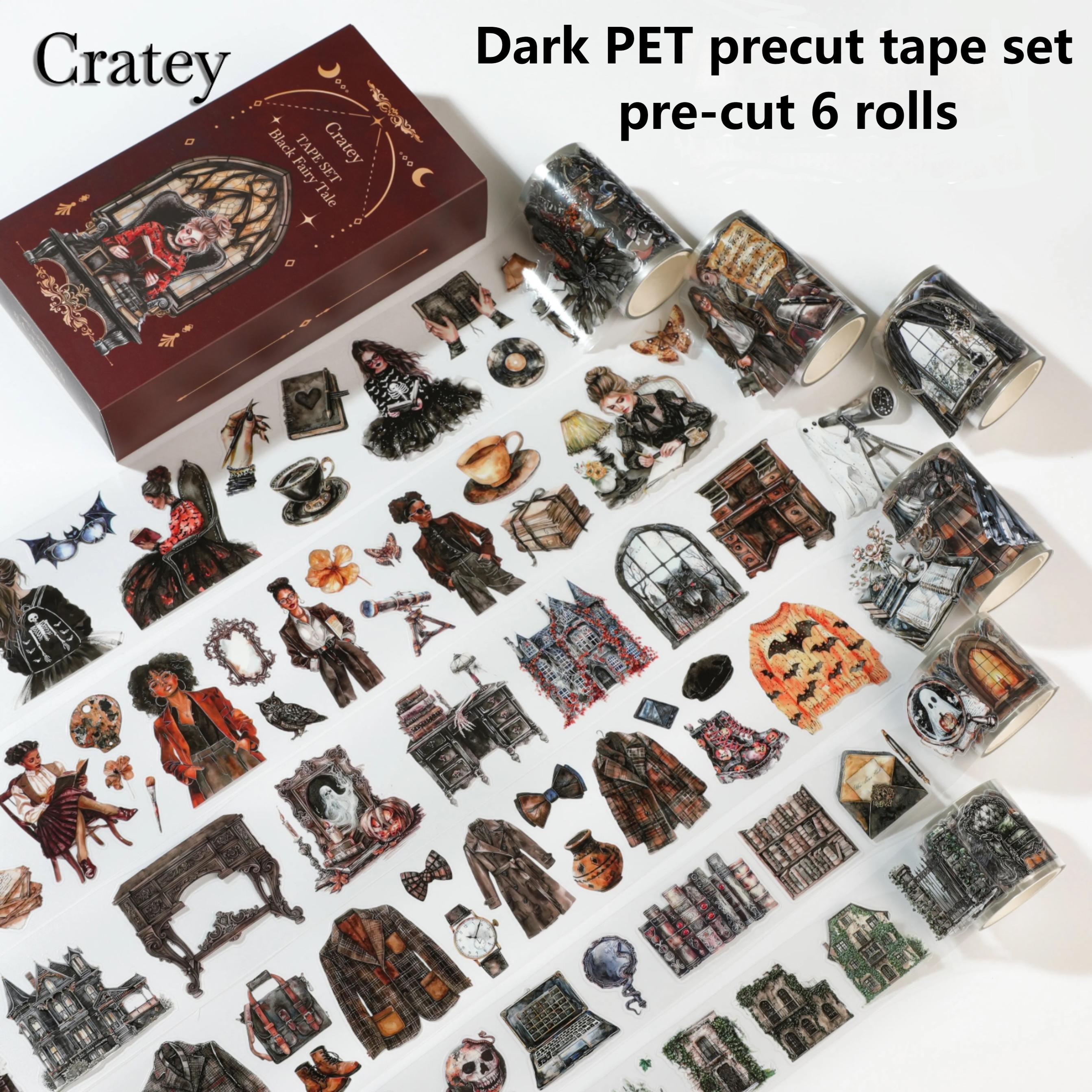 0508 Dark PET precut tape set 6 rolls *pre-cut