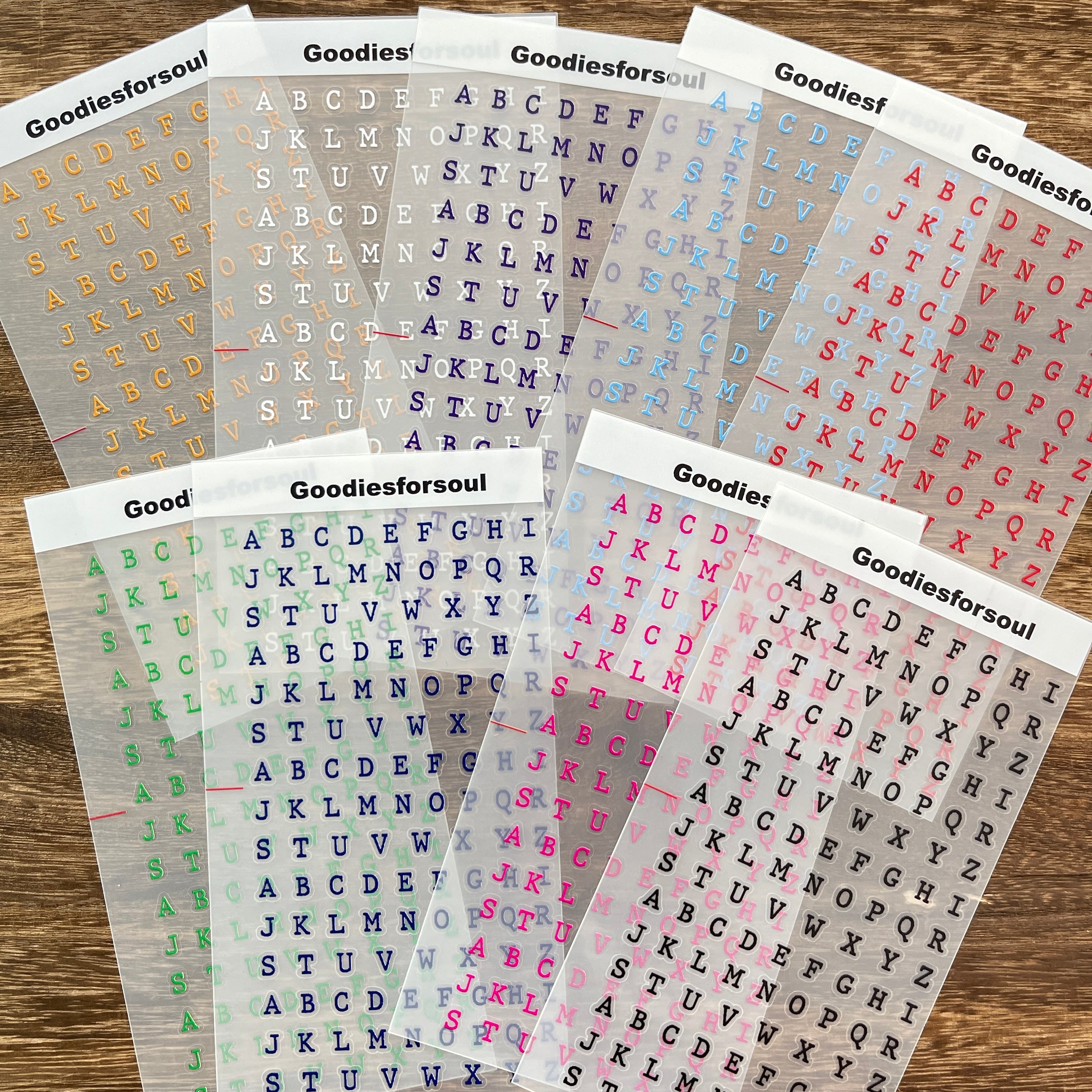 3D Letter stickers *can be stored in A6 binder