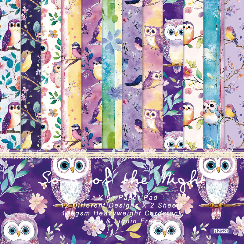 0414 Song of the night background paper R2528 -24Pcs each pack