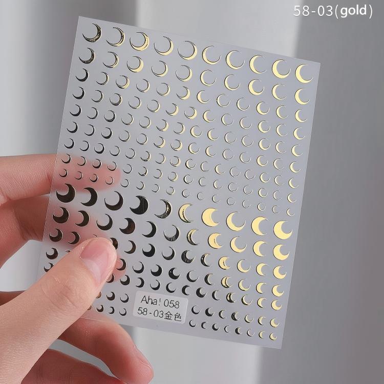 1120 M261- Moon Embossed Mini sticker 1 Pcs