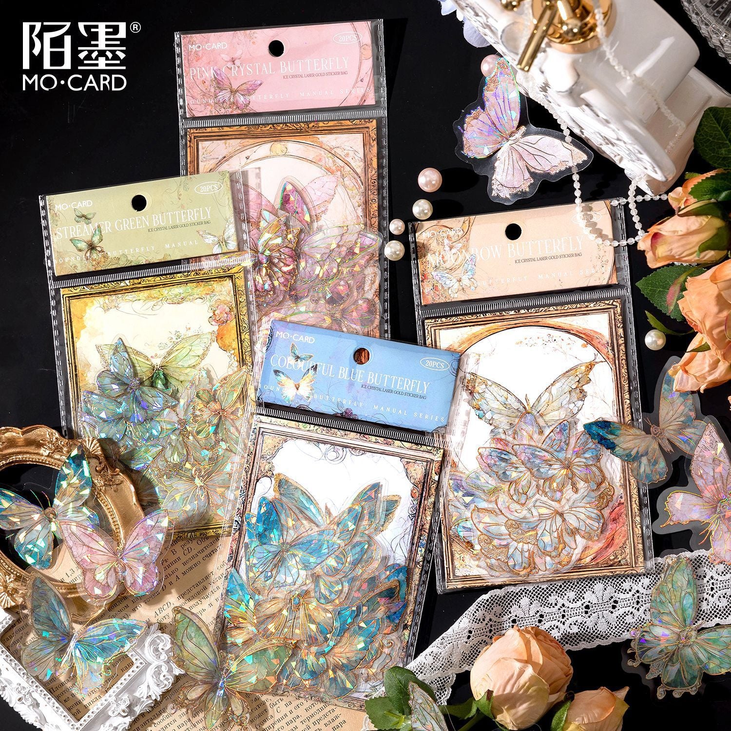 0418 Unbounded Butterfly Spectrum Series Sticker -20Pcs each pack