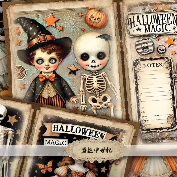 1011 A4 size Halloween Dark Doll Style Paper 13 pcs