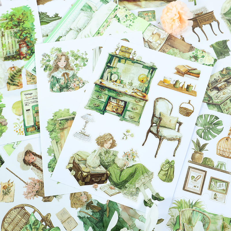 260110 S-1592 Green corner Sticker Book -20Pcs each pack