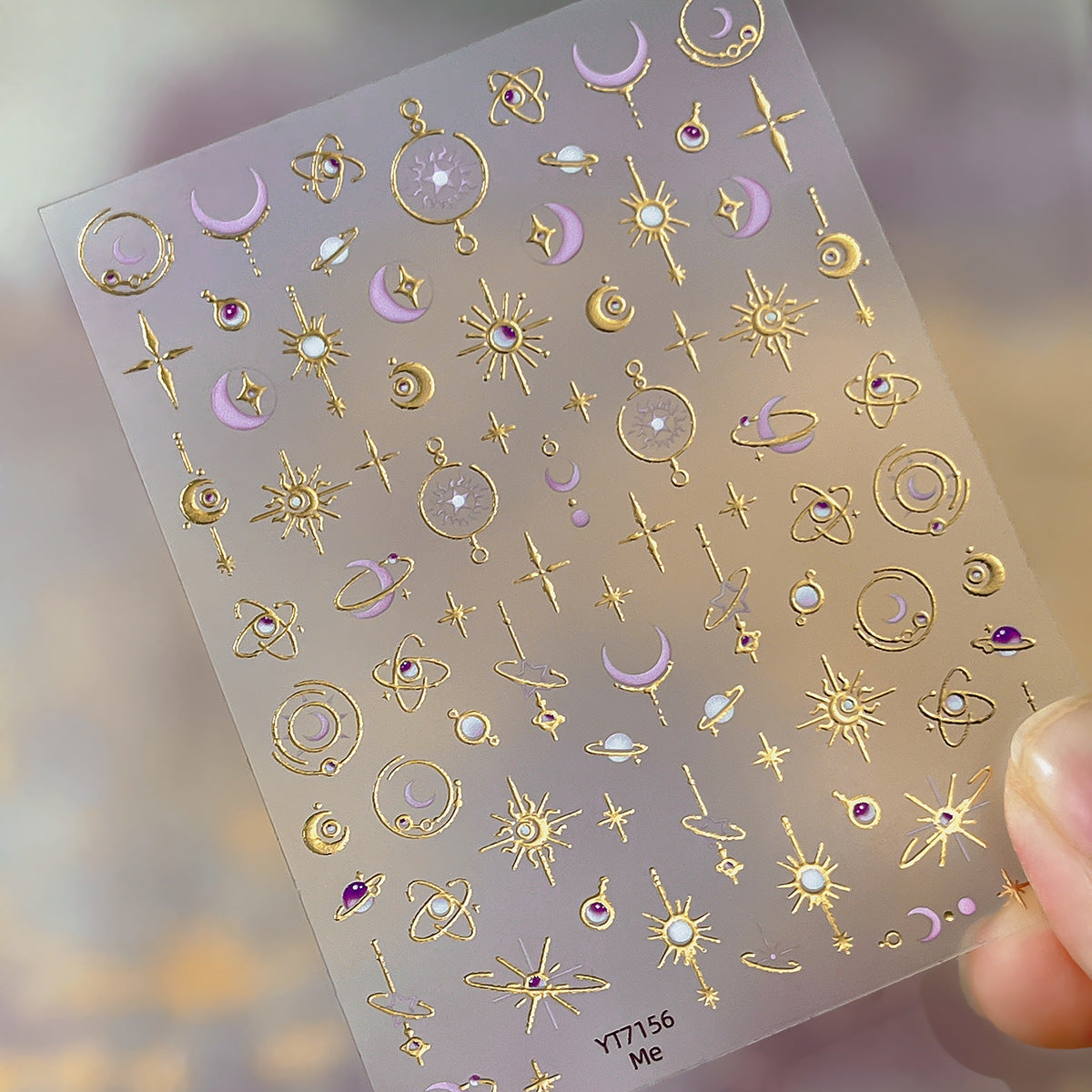 1209 M273- Planet Embossed Mini sticker 1 Pcs