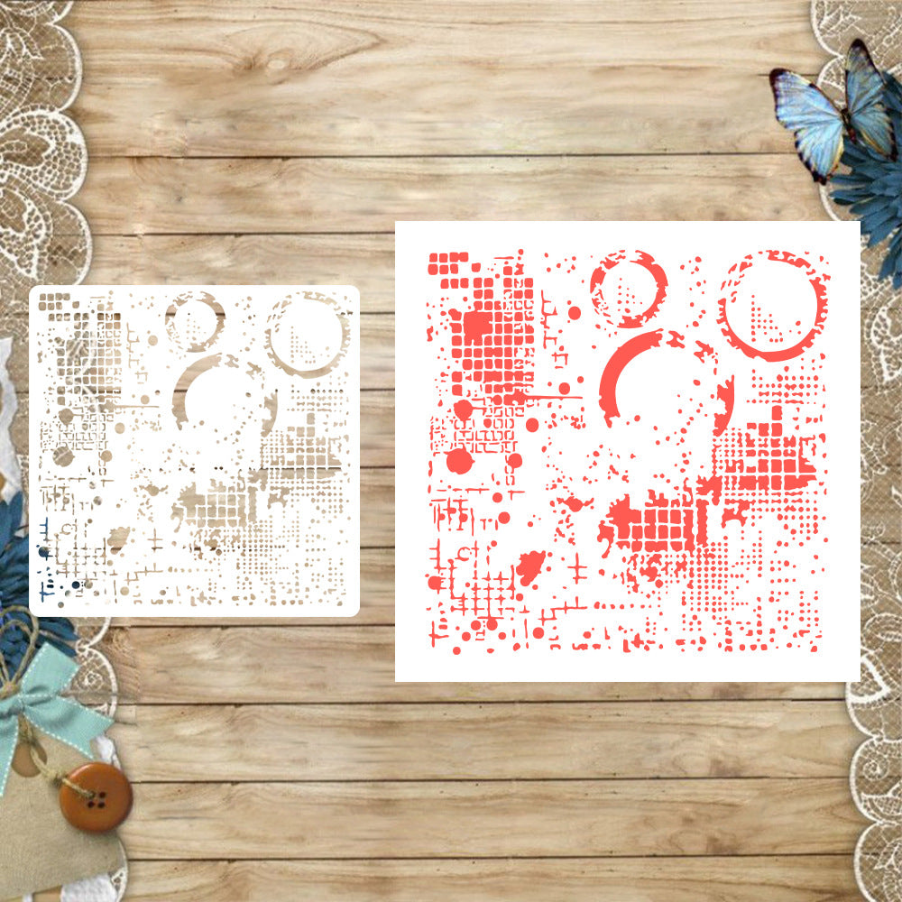 0802 Vintage pattern stencil 15.2CM*15.2CM