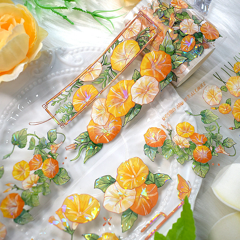0810 T-349 Orange morning glory PET tape -5.5cm*2m