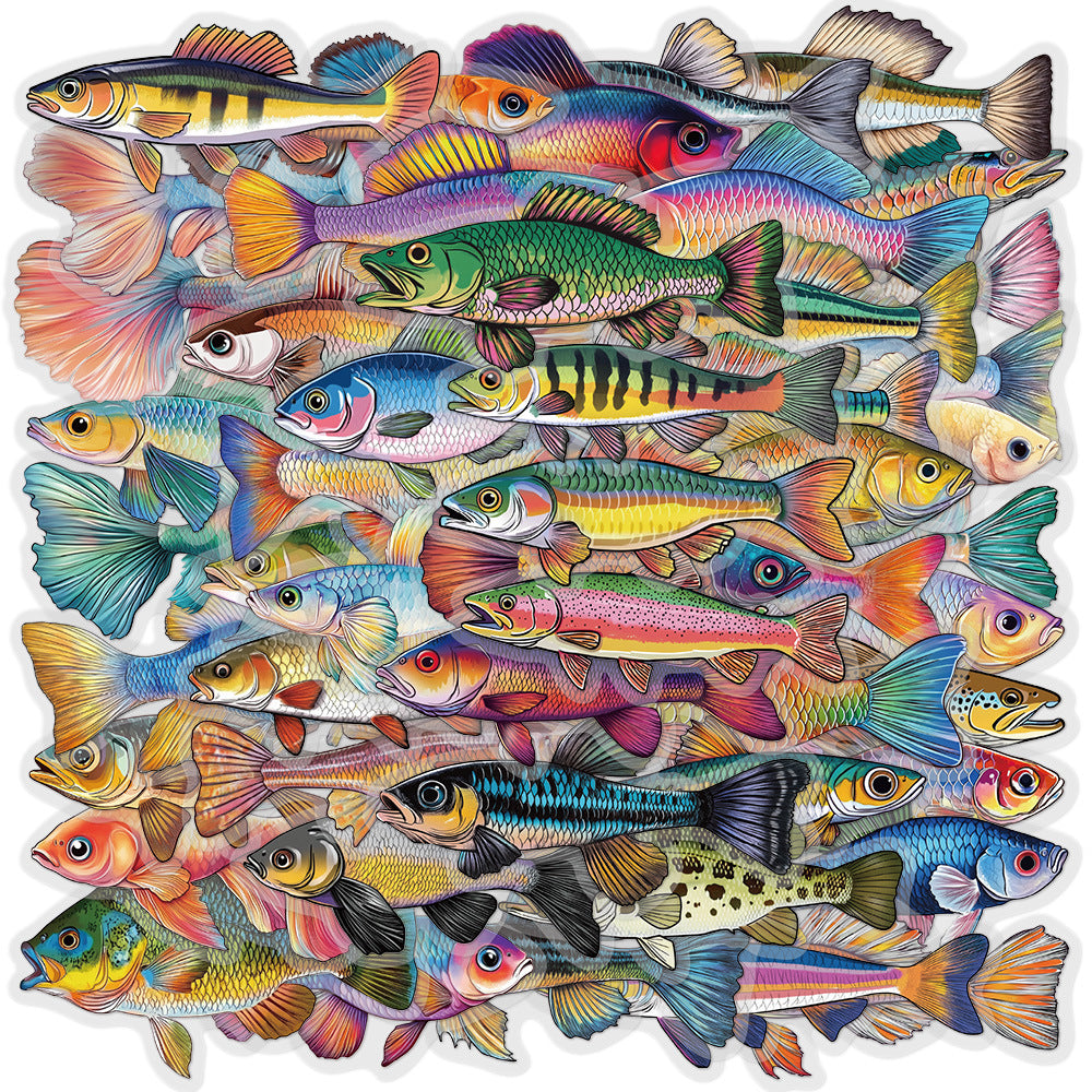 0615 50 Fish PET sticker