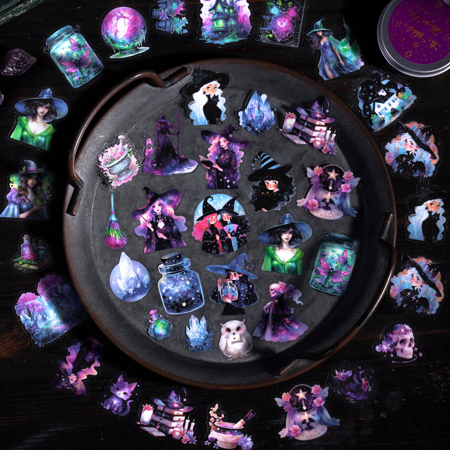 0409 The Witch's Magic Box Series PET Sticker -50Pcs each pack