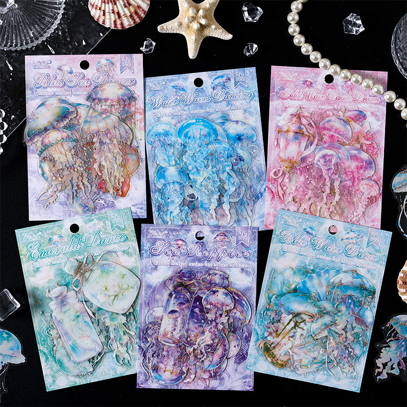 0222 Ocean Waltz Series Stickers -30Pcs each pack