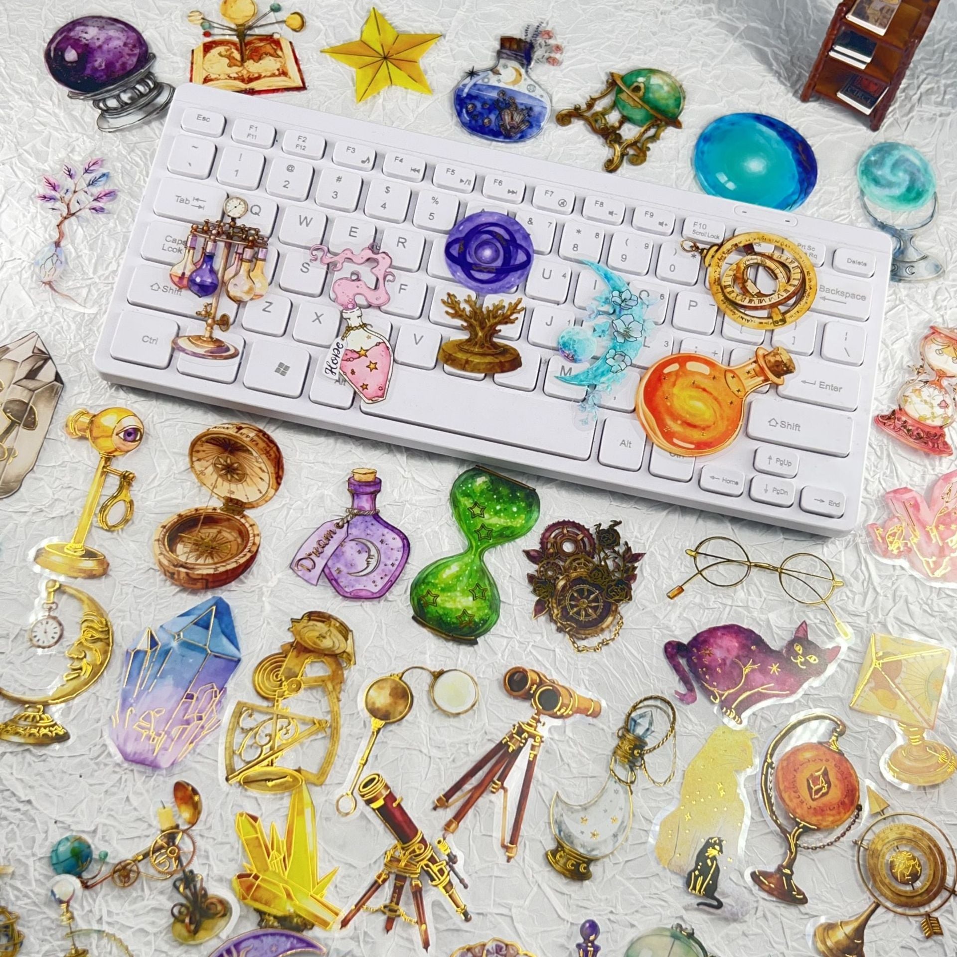 260414 Gilded Magic Stargazing PET sticker -50Pcs each pack